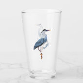 Verre Illustration du grand héron bleu (Dos)