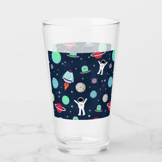 Verre Illustration du Motif spatial (Devant)