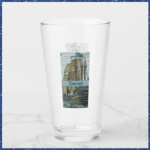 Verre Illustration du navire vintage Thème de navigation