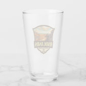 Verre Illustration du parc national Badlands Retro (Dos)