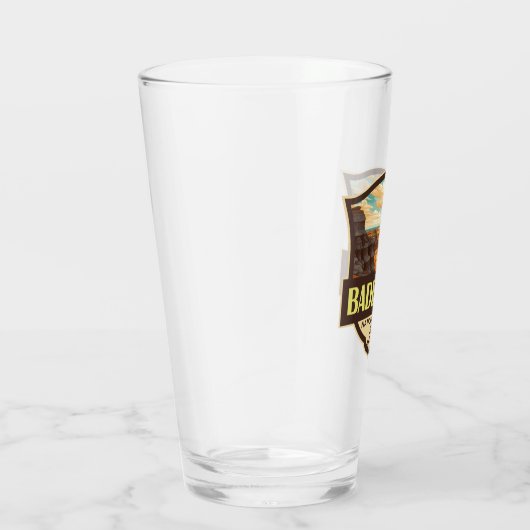 Verre Illustration du parc national Badlands Retro (Droite)