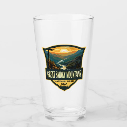 Verre Illustration du parc national des Great Smoky Moun (Devant)