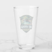 Verre Illustration du parc national Hot Springs Insigne (Dos)