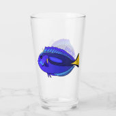 Verre Illustration du poisson de la cuve bleue (Dos)