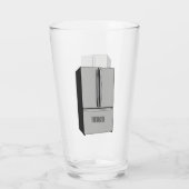 Verre Illustration du réfrigérateur de porte française (Dos)