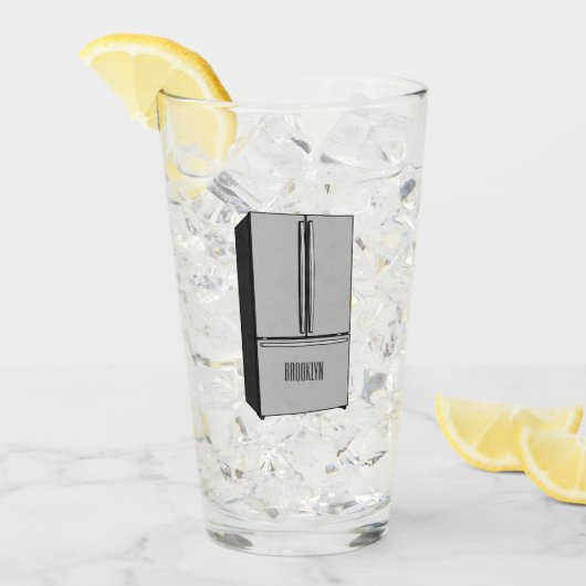 Verre Illustration du réfrigérateur de porte française (Devant glace)