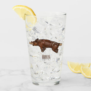 Verre Illustration du rôti de porc / rôti de porc