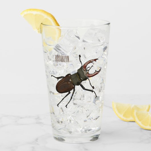 Verre Illustration du scarabée de stade (Devant glace)