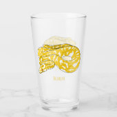 Verre Illustration du serpent python birman (Dos)