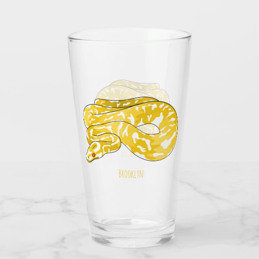 Verre Illustration du serpent python birman (Dos)