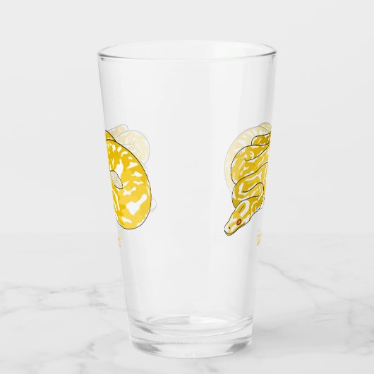 Verre Illustration du serpent python birman (Gauche)