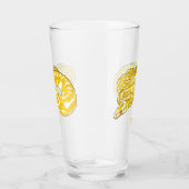 Verre Illustration du serpent python birman (Droite)