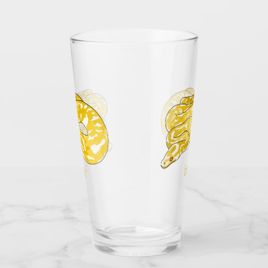 Verre Illustration du serpent python birman (Droite)