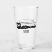 Verre Illustration du transport de carburant par camion- (Devant)