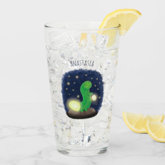 Verre Illustration du ver vert mou (Dos glace)