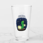 Verre Illustration du ver vert mou (Devant)