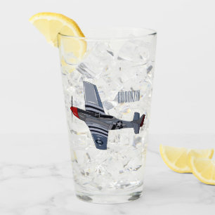 Verre Illustration d'un avion de chasse-bombardier