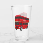 Verre Illustration d'un bus à deux étages (Devant)
