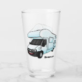 Verre Illustration d'un campervan heureux (Dos)