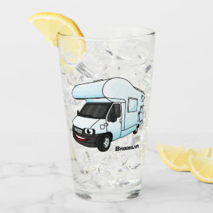 Verre Illustration d'un campervan heureux