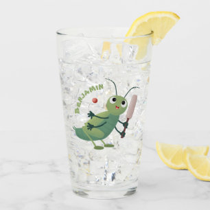 Verre Illustration d'un insecte du cricket vert mou
