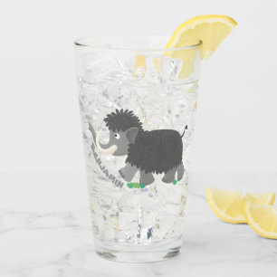 Verre Illustration d'un mammouth laineux mou