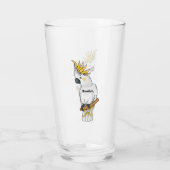 Verre Illustration d'un oiseau de cokatoscope à crête de (Dos)