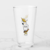 Verre Illustration d'un oiseau de cokatoscope à crête de (Devant)