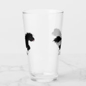 Verre Illustration d'un poney de Shetland mignon (Gauche)