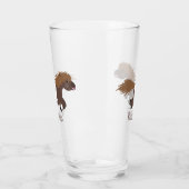 Verre Illustration d'un poney de Shetland mignon (Gauche)