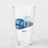 Verre Illustration d'un train électrique (Dos)