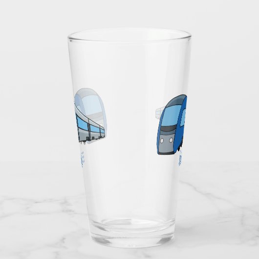 Verre Illustration d'un train électrique (Droite)