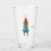 Verre Illustration d'un vaisseau de fusées (Dos)