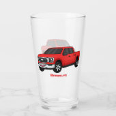 Verre Illustration d'une camionnette rouge mou (Dos)