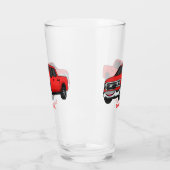 Verre Illustration d'une camionnette rouge mou (Gauche)