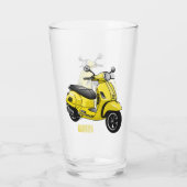 Verre Illustration d'une moto cyclable (Dos)