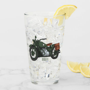 Verre Illustration d'une moto de croiseur militaire