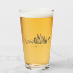 Verre Illustration minimaliste de la skyline de Los Ange