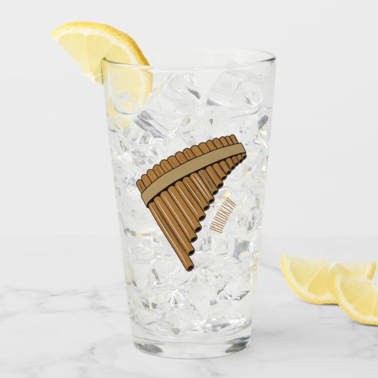 Verre Illustration Pan flûte / panpipes (Devant glace)
