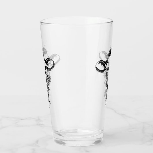 Verre Illustration rustique de vache laitière de noir de (Droite)
