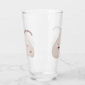 Verre Illustration végétale de caricature à l'ail mignon (Gauche)