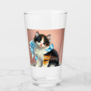 Verre Illustration vintage Calico Kitten