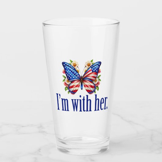 Verre I'm With Her Kamala Harris pour le président Butte (Devant)