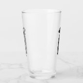 Verre Image noire et blanche d'un golfeur (Gauche)