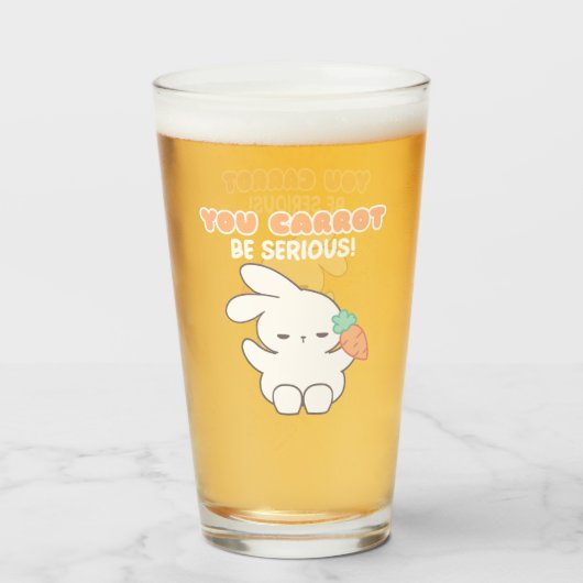 Verre Impossible d'être sérieux Carrot Edition - Bunny P (Devant (rempli))