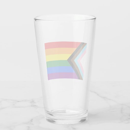 Verre Indicateur de fierté de progression LGBTQ+ (Dos)