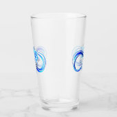 Verre Infini lumineux avec rose bleue (Droite)