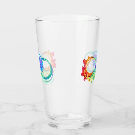 Verre Infinity avec Rainbow Jellyfish (Gauche)