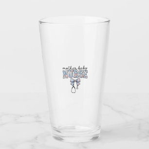 Verre Infirmière Mère Bébé Chemise à nœud floral Design_