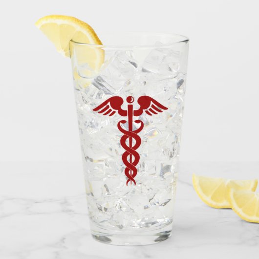 Verre Infirmière ou médecin Caducée (Devant glace)